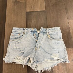 PacSun Light Blue Distressed Jean Shorts